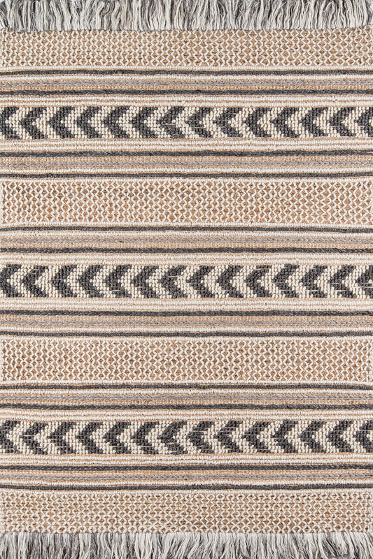 Momeni Esme Striped Hand Woven Transitional Rectangle Indoor Area Rug