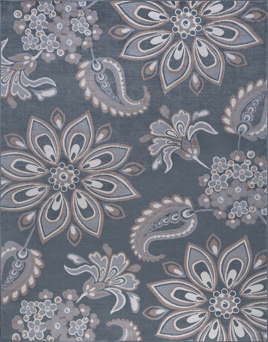 Tayse Floral Area Rug HMP43-Matilda Transitional Cut Pile Indoor Polypropylene