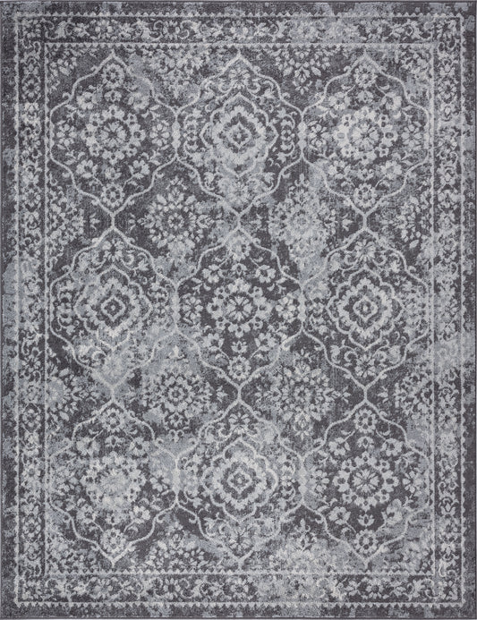Tayse Damask Area Rug DIA12-Tiera Transitional Cut Pile Indoor Polypropylene