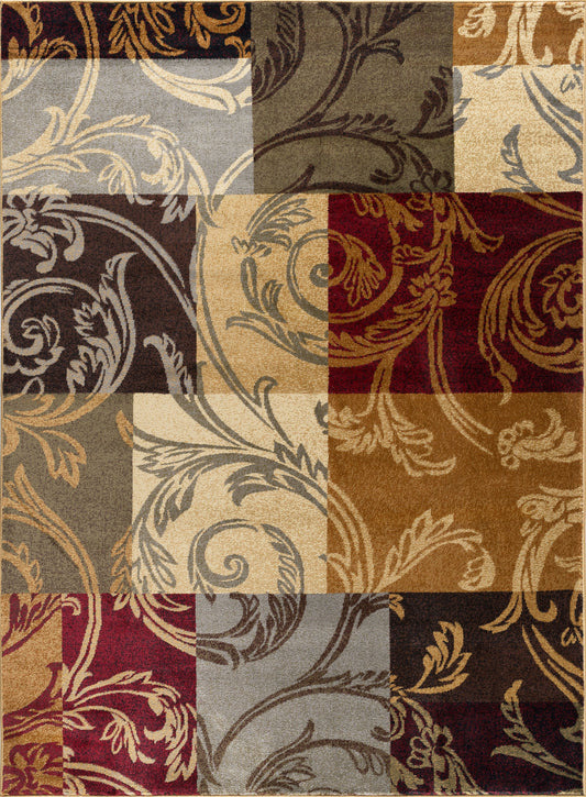Tayse Floral Area Rug IMP77-Reagan Transitional Pile Weave Indoor Polypropylene