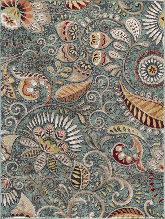 Tayse Floral Area Rug CPR10-Giselle Transitional Cut Pile Indoor Polypropylene