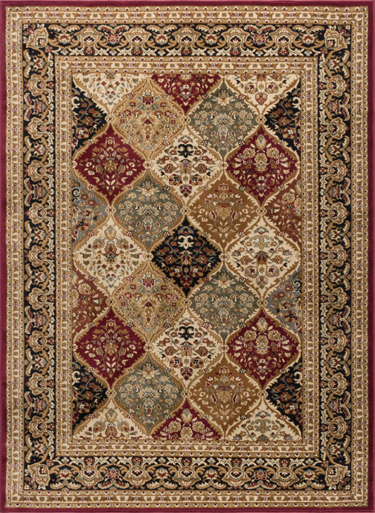 Tayse Border Area Rug SNS47-Princeton Transitional Cut Pile Indoor Polypropylene
