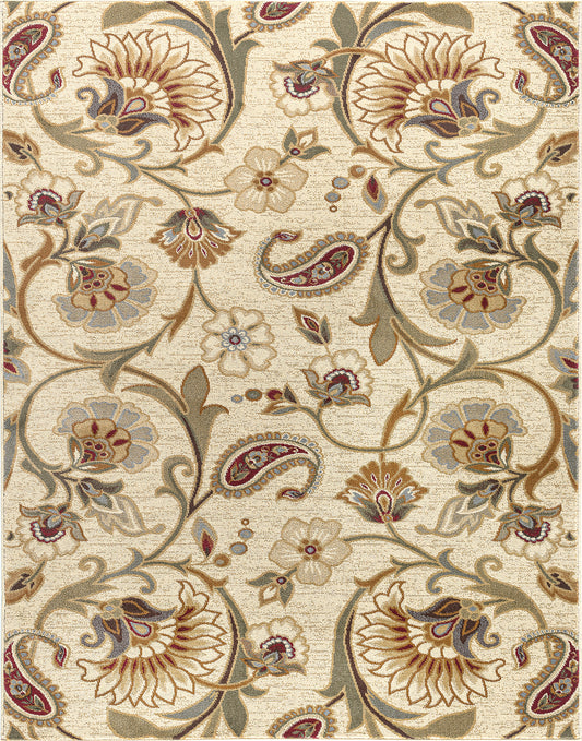 Tayse Floral Area Rug IMP77-Fairfield Transitional Pile Weave Indoor Polypropylene