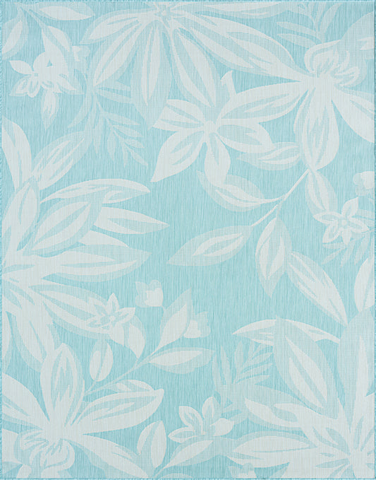 Tayse Floral Area Rug ECO17-Edda Transitional Flat Weave Indoor/Outdoor Polypropylene