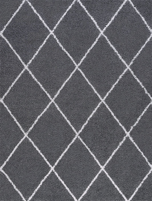 Tayse Diamond Area Rug JRS11-Mira Contemporary Cut Pile Indoor Polypropylene