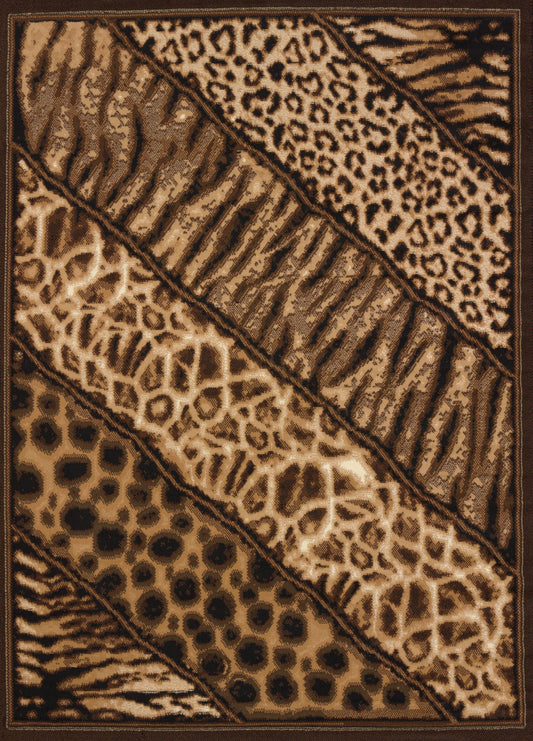 910-Slanted Safari Synthetic Blend Indoor Area Rug by United Weavers | Area Rug