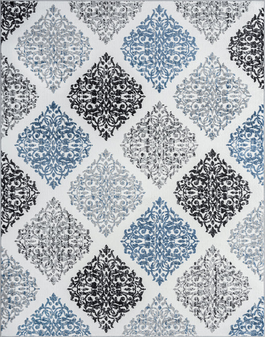 Wyatt-WYT18 Cut Pile Synthetic Blend Indoor Area Rug by Tayse Rugs