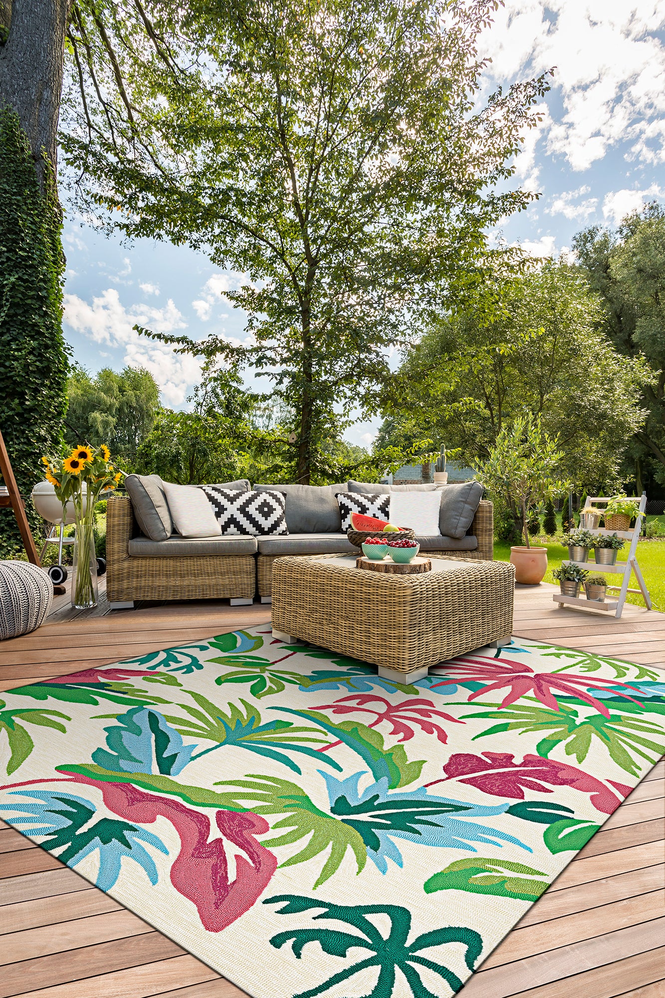 COVINGTON 3566 HAND-HOOKED Synthetic Blend Indoor/Outdoor  Area Rug By Couristan Rugs