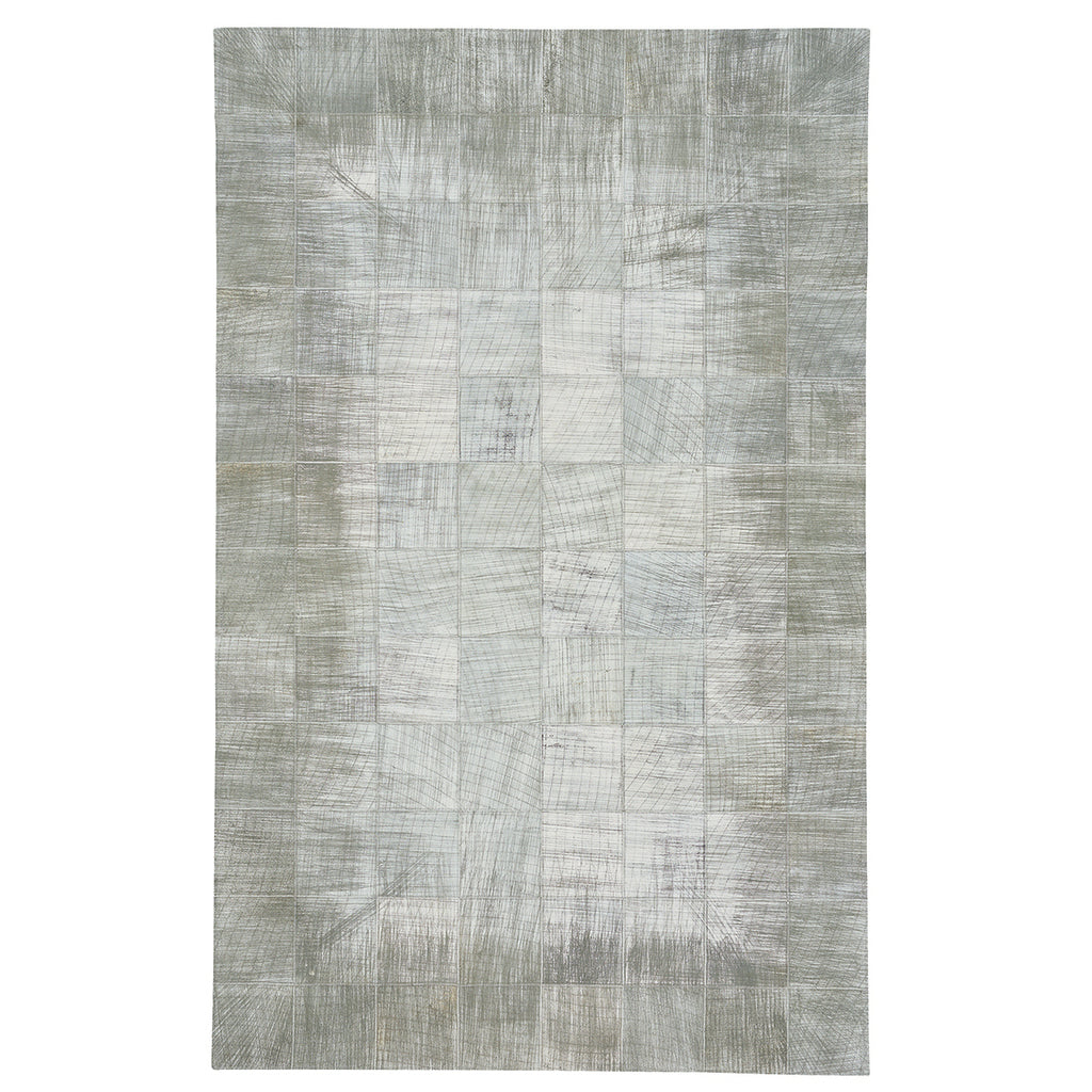 Laramie-Brushed Blocks Leather Indoor Area Rug by Capel Rugs