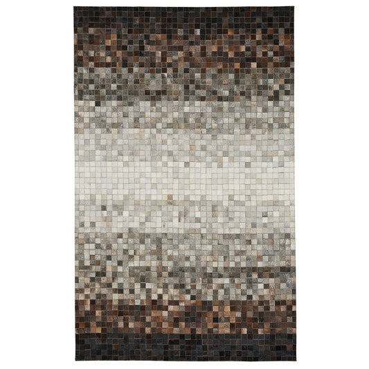 Laramie-Cubes Leather Indoor Area Rug by Capel Rugs