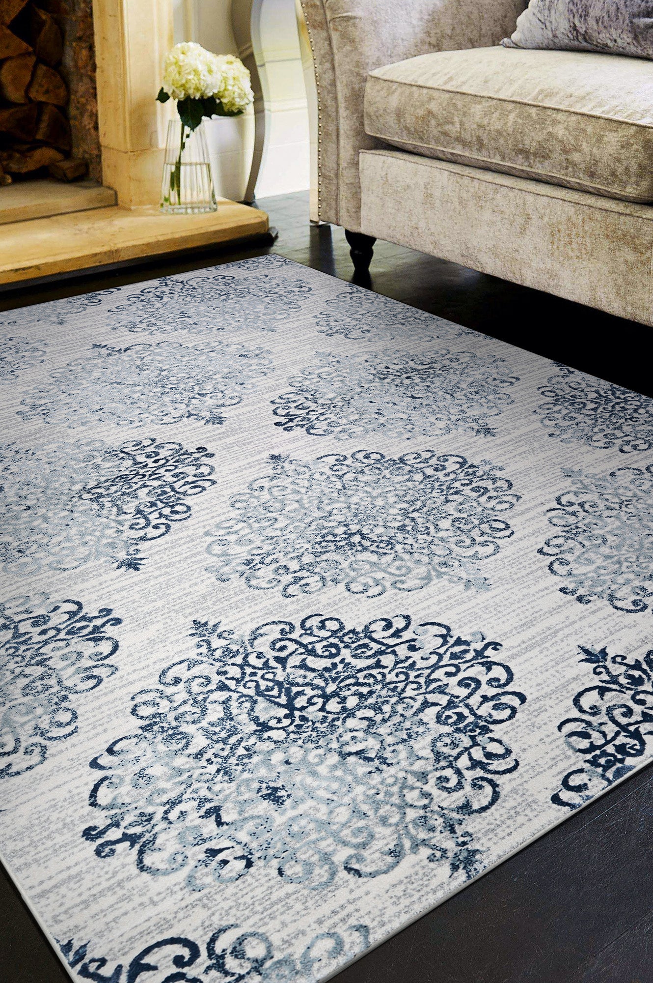 CALINDA 5176 POWER-LOOMED Synthetic Blend INDOOR Area Rug By Couristan Rugs