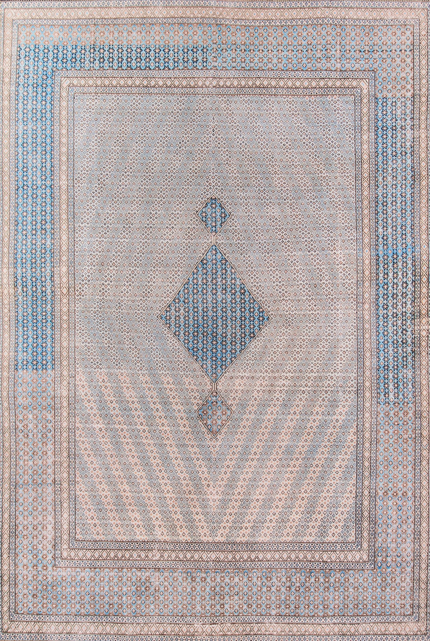 Momeni Afshar Geometric Machine Made Traditional Rectangle Indoor Area Rug