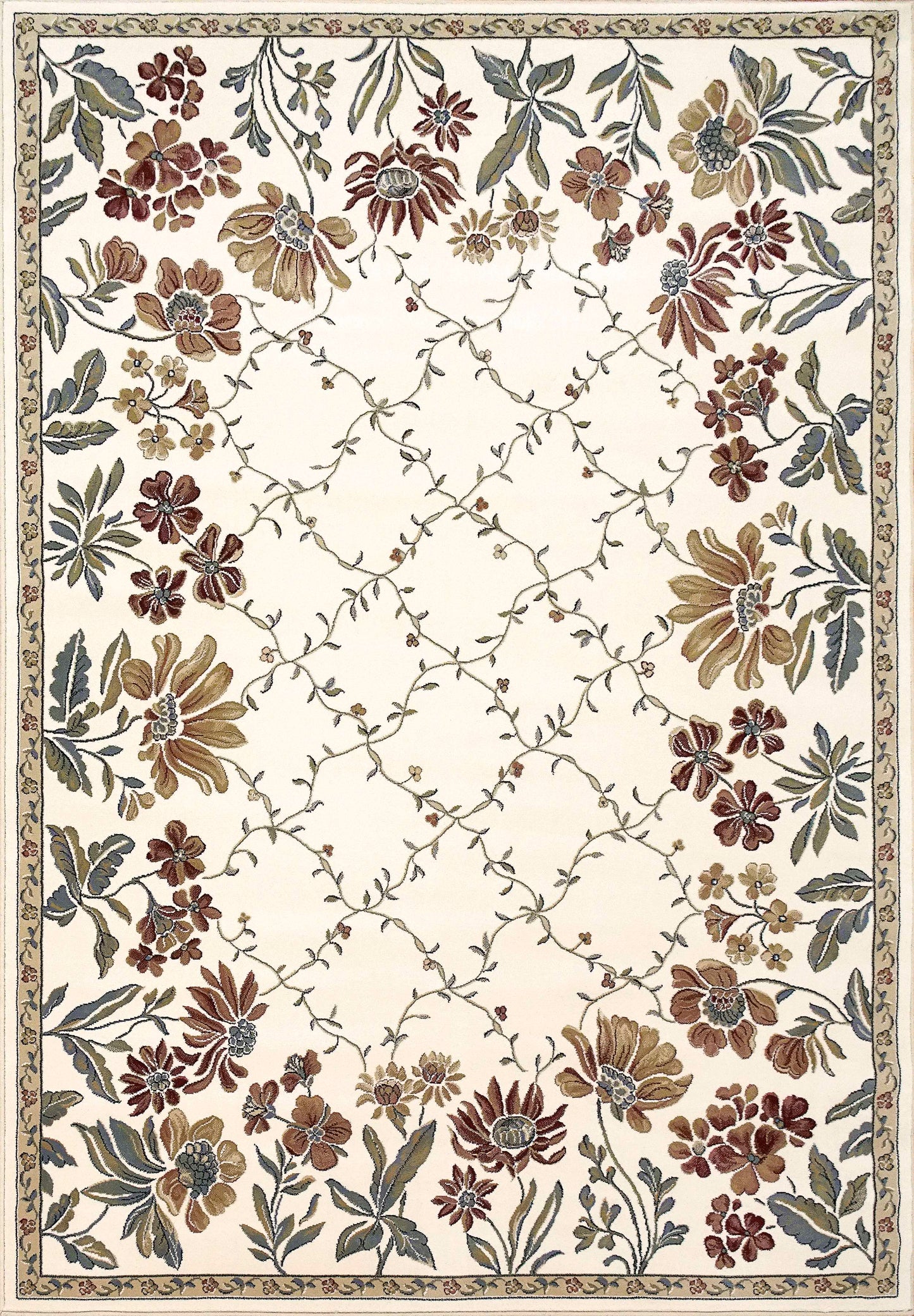 Dynamic ANCIENT GARDEN 57084 Machine-Made  Floral Transitional Area Rug