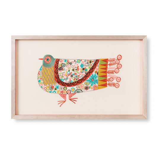 Loloi City Pigeon CITYPI Embroidered Illustrative Wall Art by Loloi