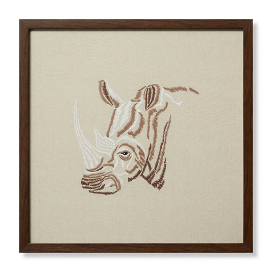 Loloi Black Rhino BLACX Woven Illustrative Wall Art by Loloi