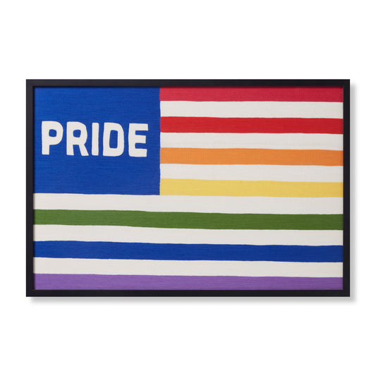 Loloi Pride Flag PRIDE Embroidered Contemporary Wall Art by Loloi