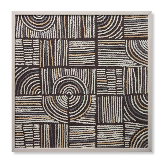 Loloi Lexicon LEXIC Wood Frame Textural Wall Art by Loloi