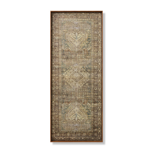 Loloi Wood Frame OTTOM Power Loomed Traditional Wall Art by Loloi