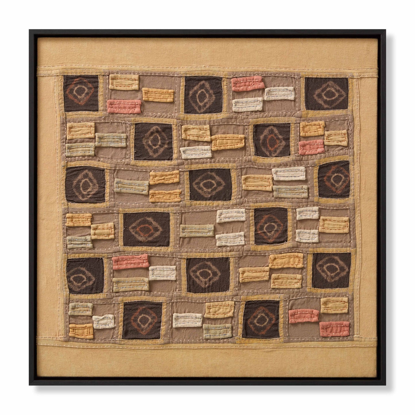 Loloi Wood Frame NAMIB Embroidered Global/Ethnic Wall Art by Loloi