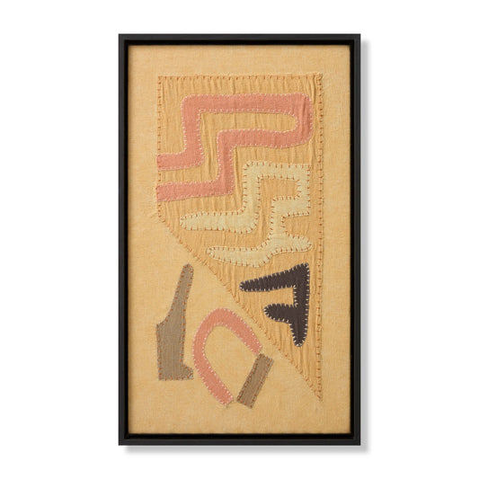 Loloi Wood Frame GUBAN Embroidered Global/Ethnic Wall Art by Loloi