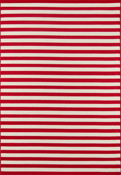 Momeni Baja Striped Machine Made Contemporary Rectangle Indoor/Outdoor Area Rug