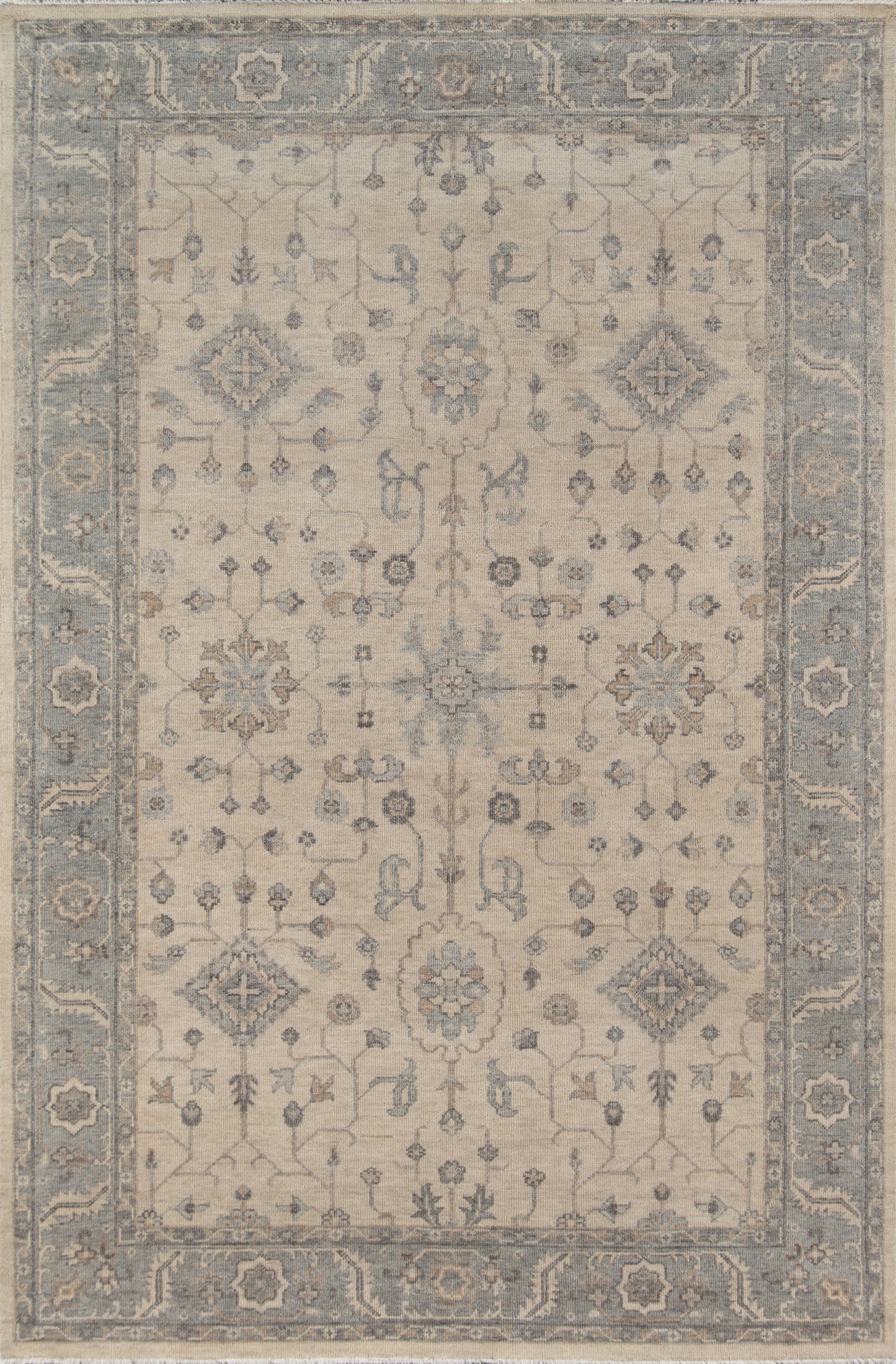 Momeni Banaras Oriental Hand Knotted Traditional Rectangle Indoor Area Rug