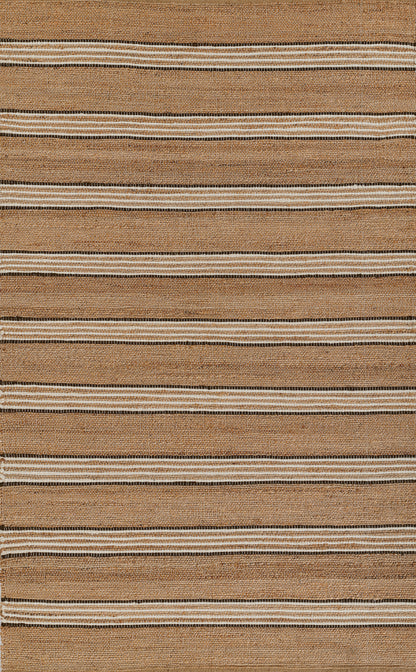 Momeni Chestnut Striped Hand Woven Contemporary Rectangle Indoor Area Rug