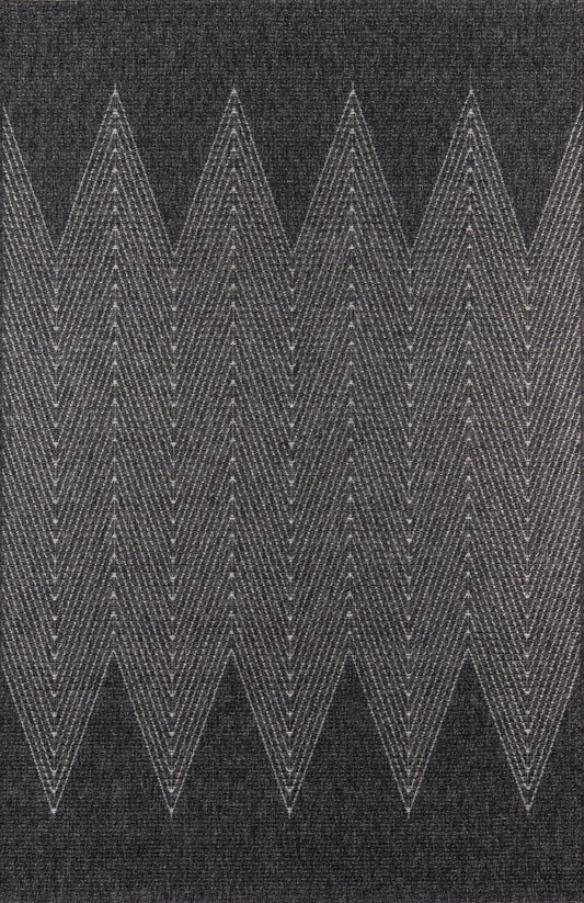 Momeni Como Geometric, Zig Zag Machine Made Contemporary Rectangle Indoor/Outdoor Area Rug