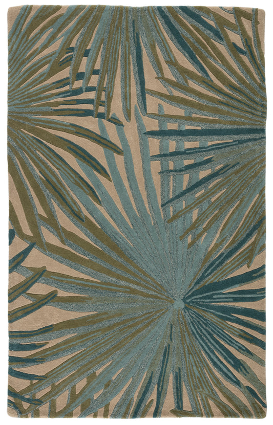 Coastal Seaside Palmetto Handmade Wool Indoor Area Rug From Jaipur Living