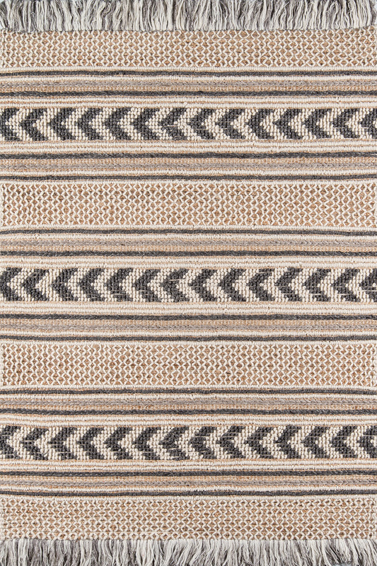 Momeni Esme Striped Hand Woven Transitional Rectangle Indoor Area Rug