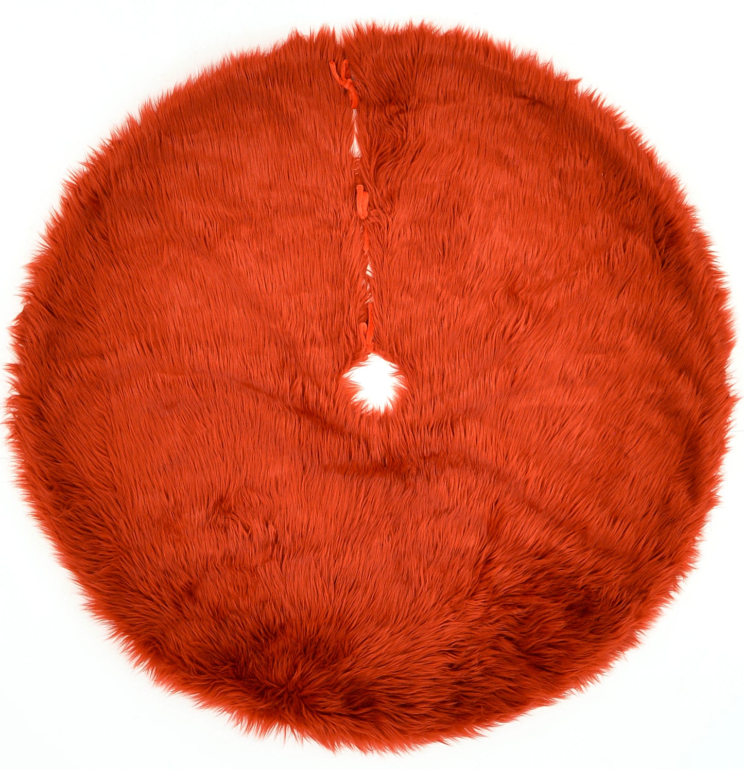 Momeni Furry Tree Skirt Solid Machine Made Modern Round Indoor Area Rug