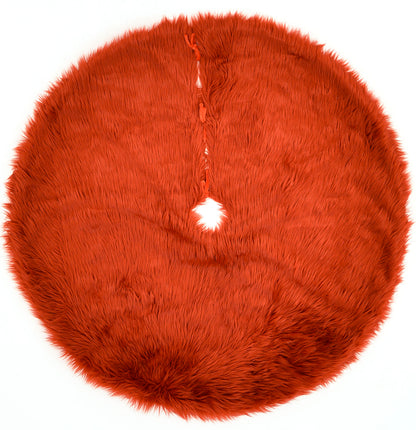 Momeni Furry Tree Skirt Solid Machine Made Modern Round Indoor Area Rug