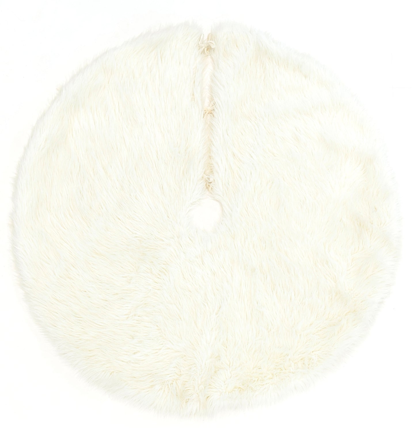 Momeni Furry Tree Skirt Solid Machine Made Modern Round Indoor Area Rug