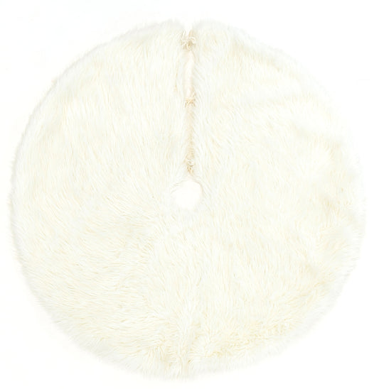 Momeni Furry Tree Skirt Solid Machine Made Modern Round Indoor Area Rug