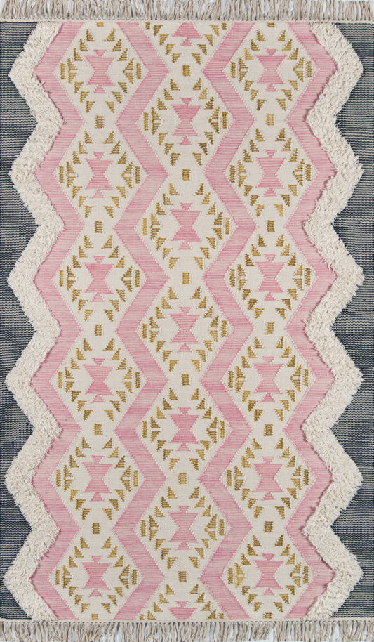 Momeni Indio Geometric, Zig Zag Hand Woven Contemporary Rectangle Indoor Area Rug