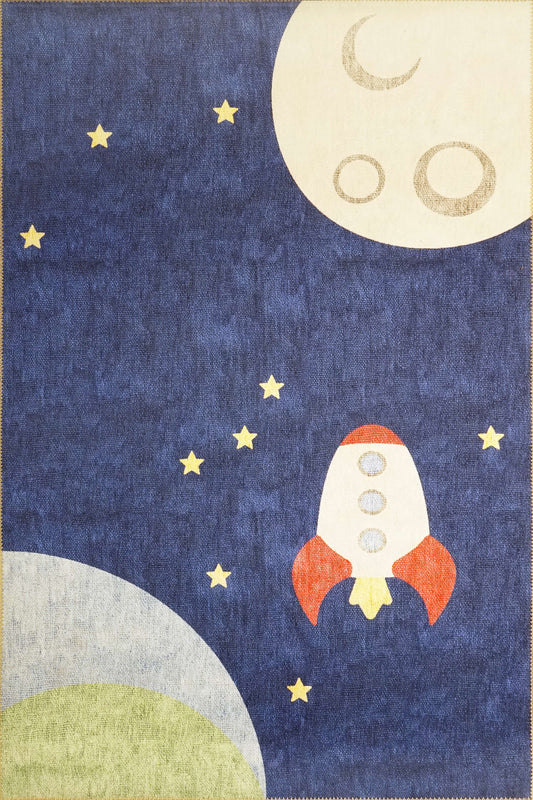 Dynamic KIDZ 8085 Machine-Made Rocket Children Area Rug