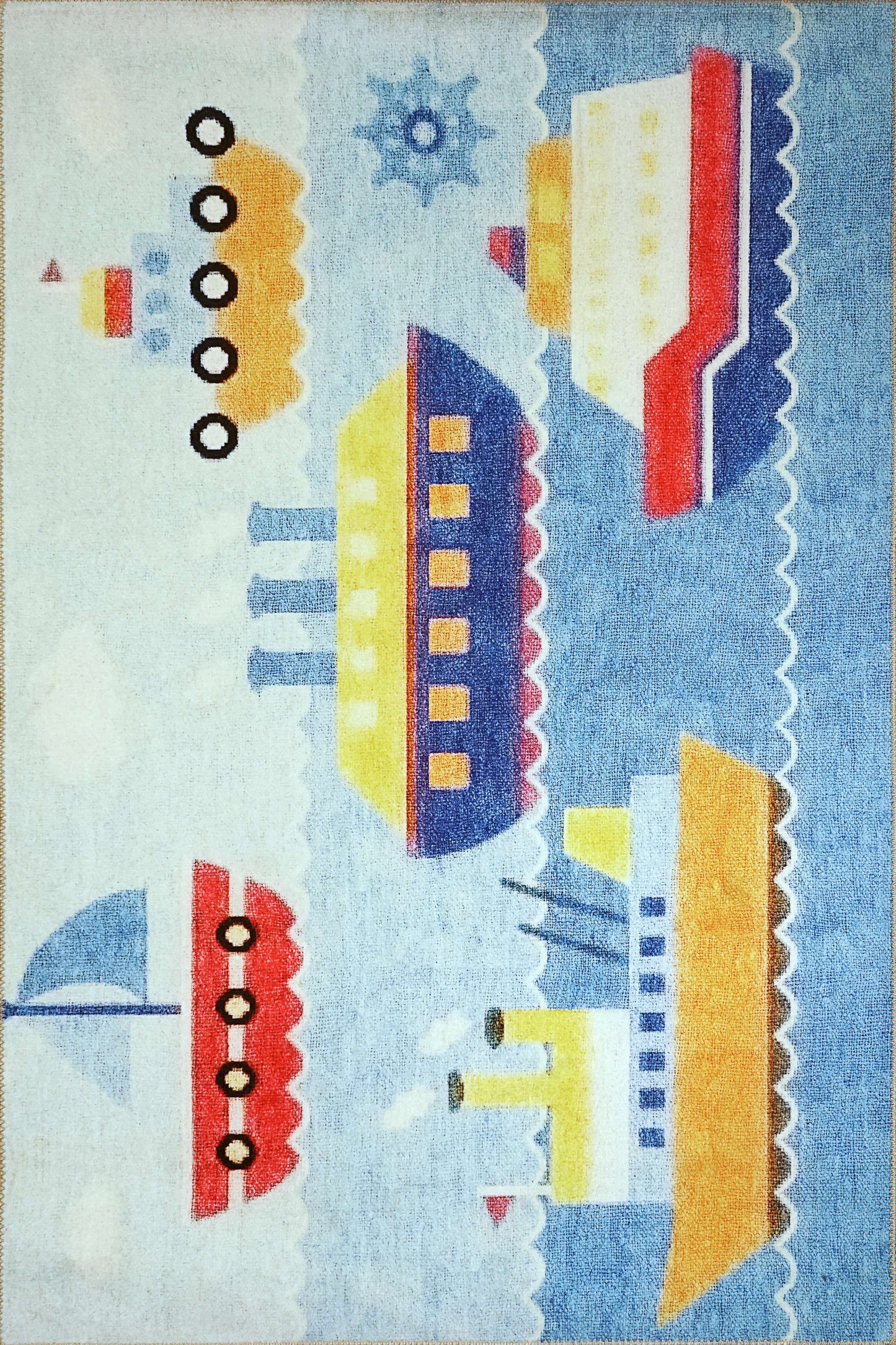 Dynamic KIDZ 8087 Machine-Made Boats Children Area Rug