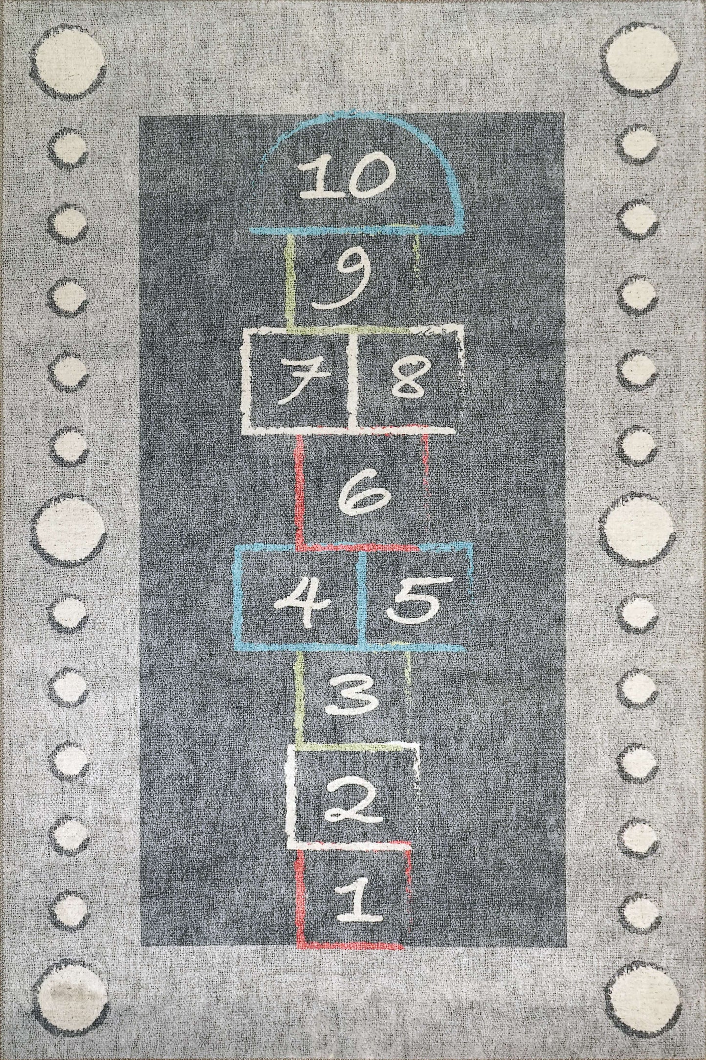 Dynamic KIDZ 8083 Machine-Made Hopscotch Children Area Rug