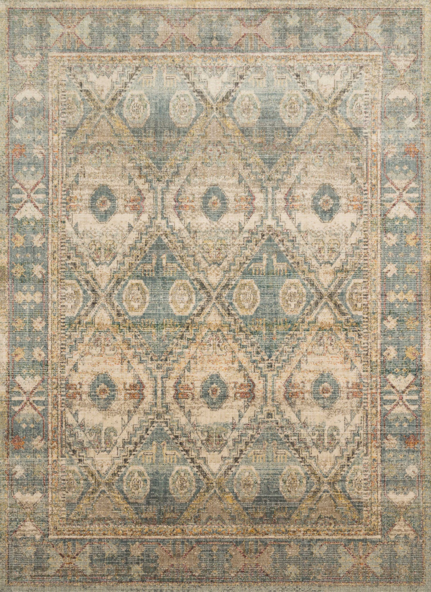 Loloi Linnea LIN-02 Power Loomed Traditional Area Rug by Magnolia Home by Joanna Gaines x Loloi