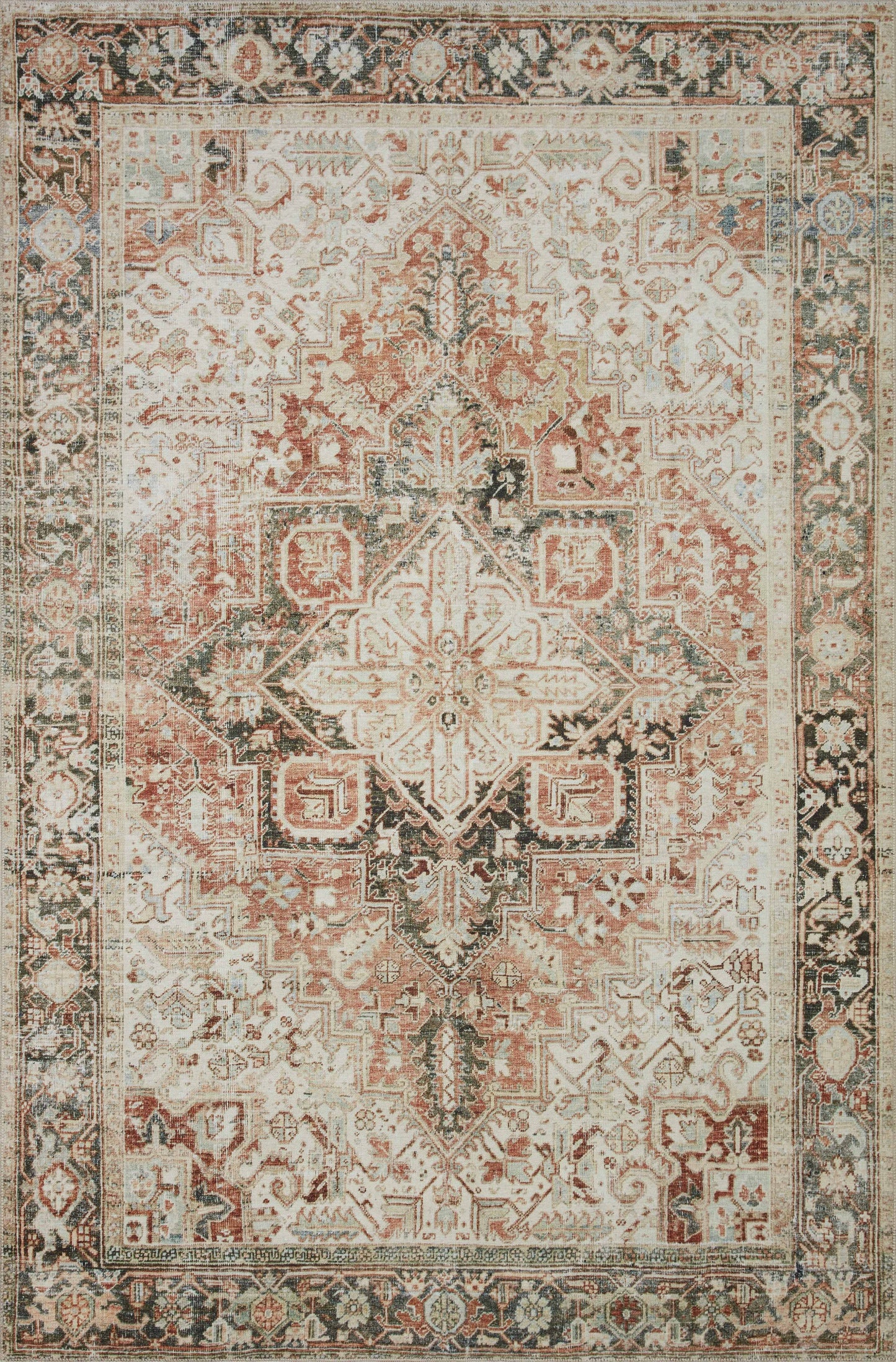 Loloi Lenna LEA-03 Power Loomed Traditional Area Rug by Magnolia Home by Joanna Gaines x Loloi