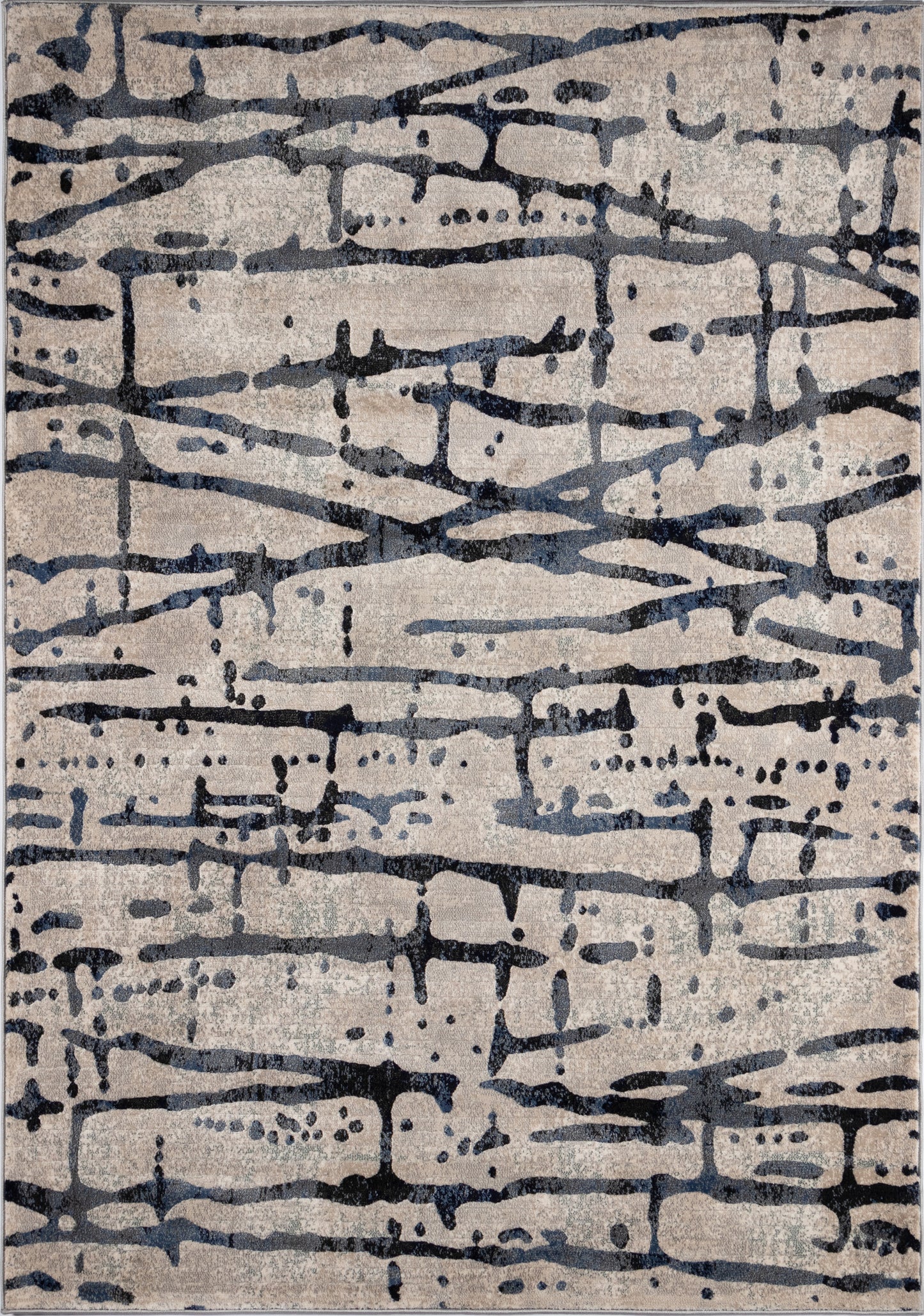 Momeni Logan Abstract Machine Made Contemporary Rectangle Indoor Area Rug