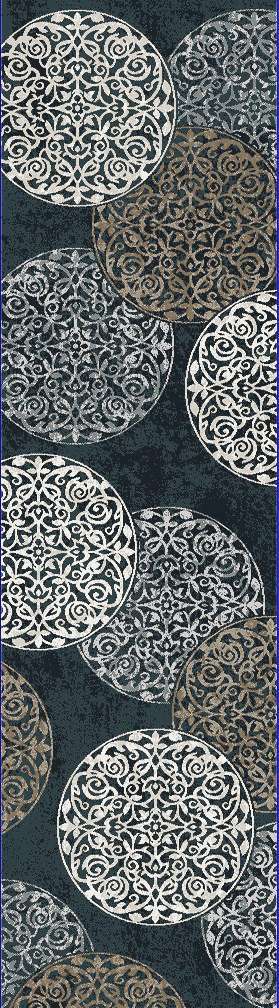 Dynamic MELODY 985014 Machine-Made Medallion/Damask Transitional Area Rug