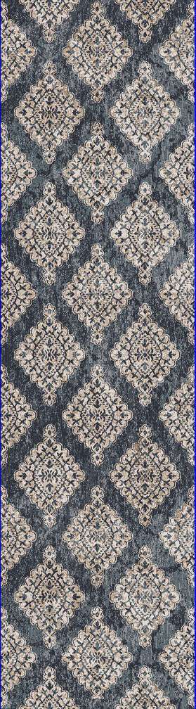 Dynamic MELODY 985015 Machine-Made Medallion/Damask Transitional Area Rug