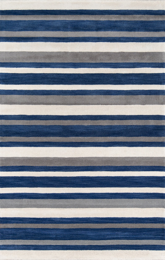 Momeni Metro Striped Hand Tufted Contemporary Rectangle Indoor Area Rug