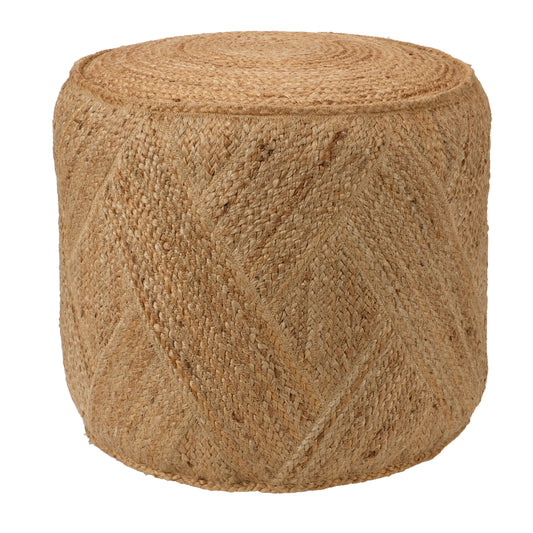 Nadal Lenore Handmade Jute Indoor Pouf From Vibe by Jaipur Living