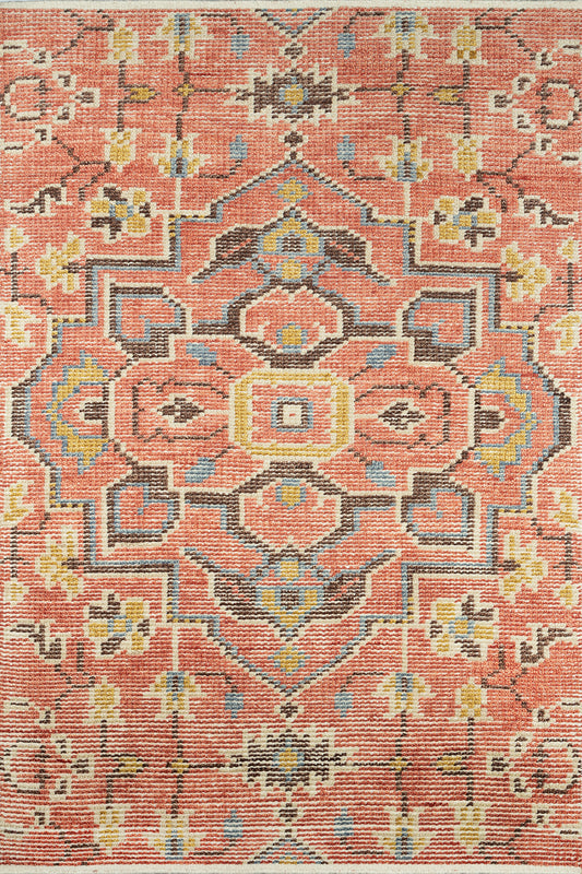 Momeni Ophelia Medallion Hand Knotted Traditional Rectangle Indoor Area Rug