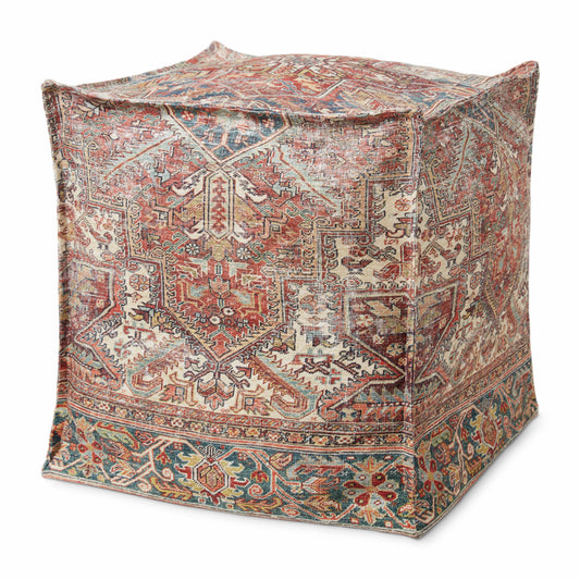 Loloi Poufs LPF0024 Machine Woven Traditional Pouf by Loloi