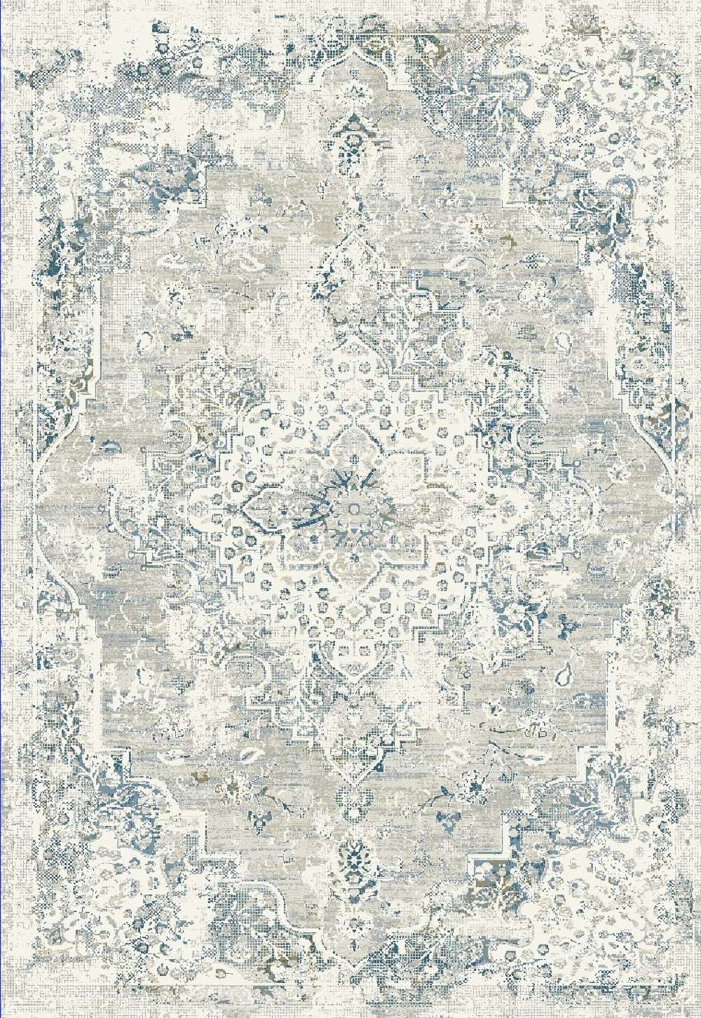 Dynamic QUARTZ 27064 Machine-Made Distressed Transitional Area Rug