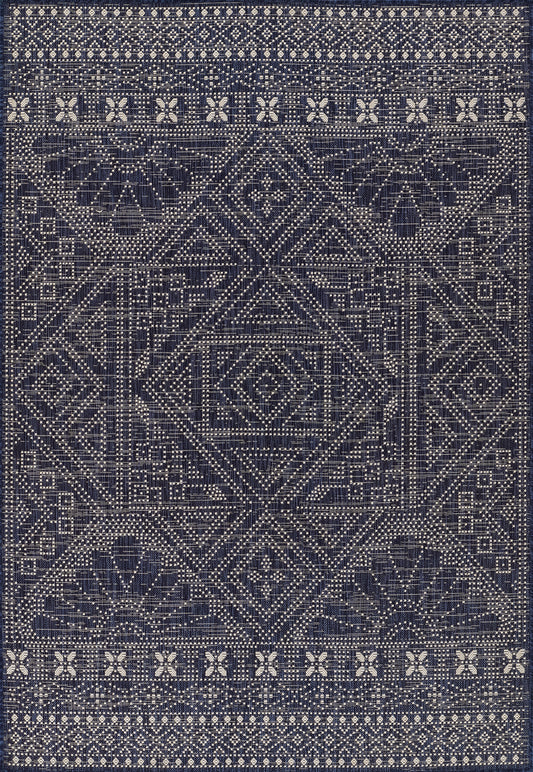 Momeni Riviera Tribal Machine Made Transitional Rectangle Indoor/Outdoor Area Rug