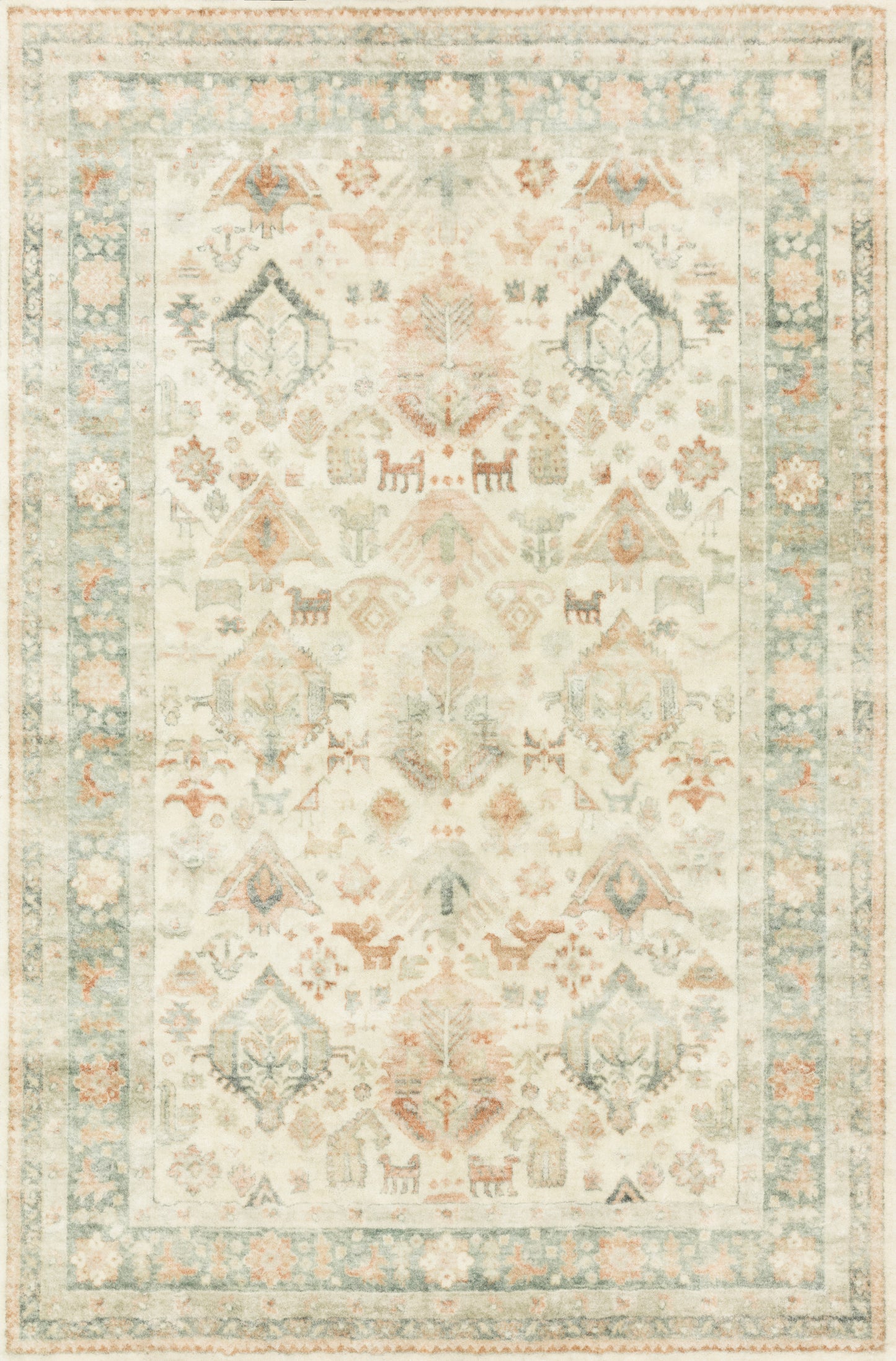 Loloi Rosette ROS-01 Power Loomed Traditional Area Rug by Loloi II